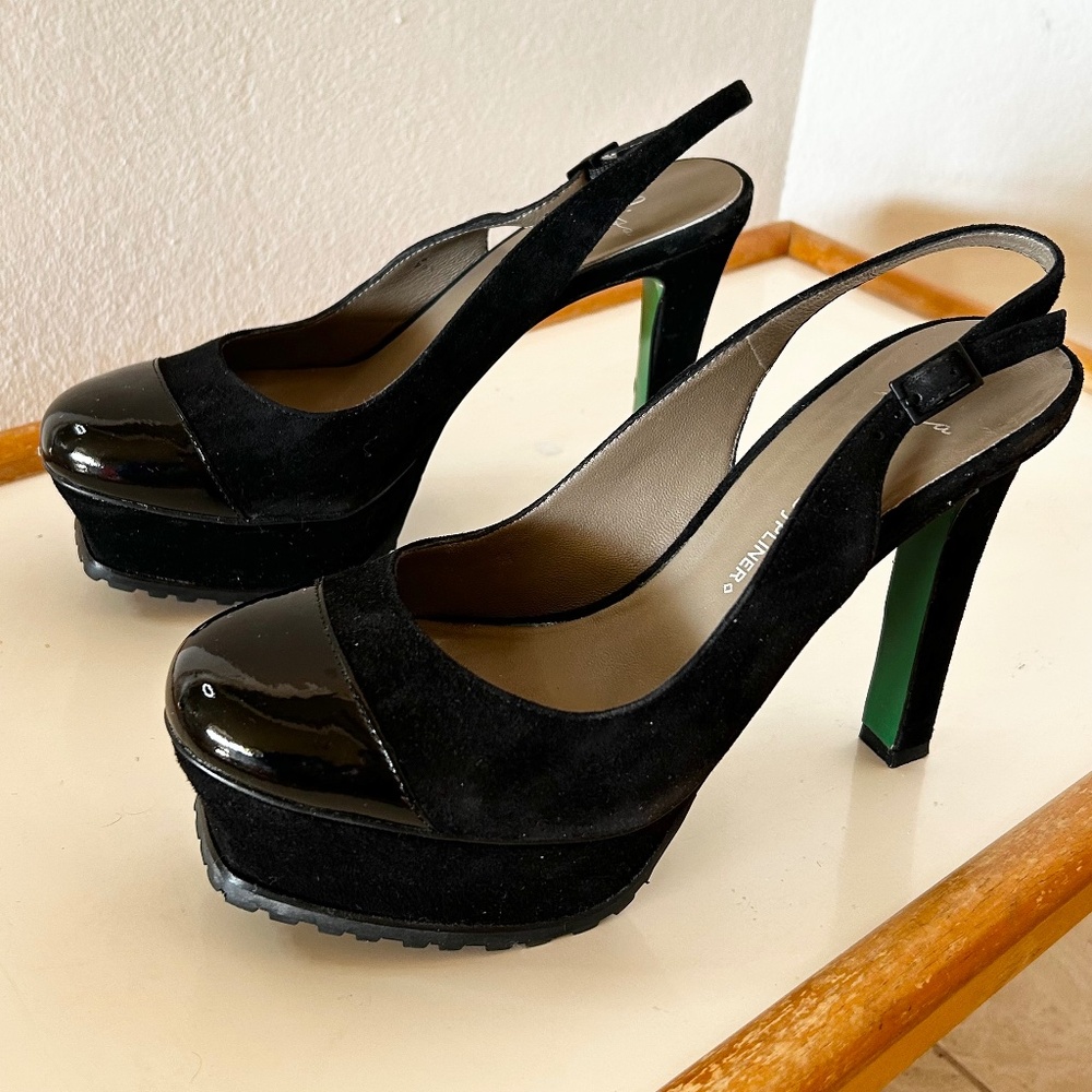Lisa for Donald J Pliner Black Suede Platform Heels *Size 7